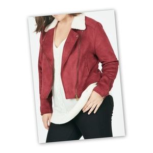 HALF OFF WAS $35 NOW $16    Faux Suede Moto Jacket